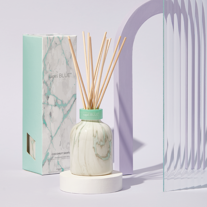 Coconut Santal Modern Marble Petite Reed Diffuser image number 1